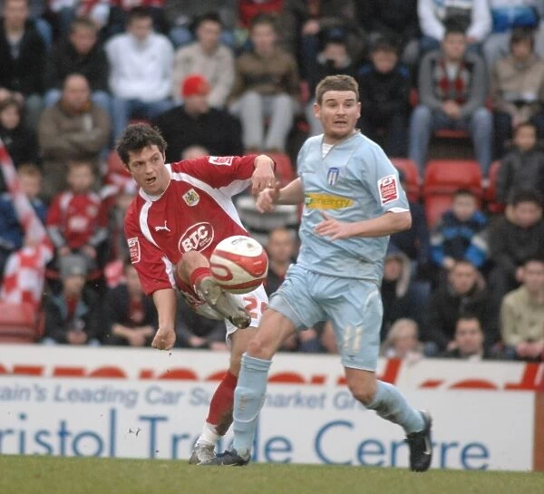 Bristol City vs Colchester United: Ivan Sproule in Action
