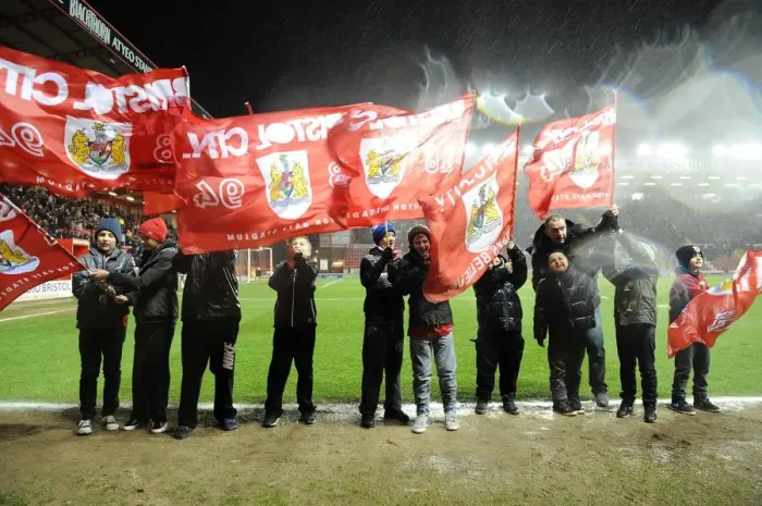 Framed Print : Bristol City vs Coventry City: Flag Bearers at Ashton Gate, February 4, 2014 (Sky Bet League One) Framed Print : Bristol City vs Coventry City: Flag Bearers at Ashton Gate, February 4, 2014 (Sky Bet League One)