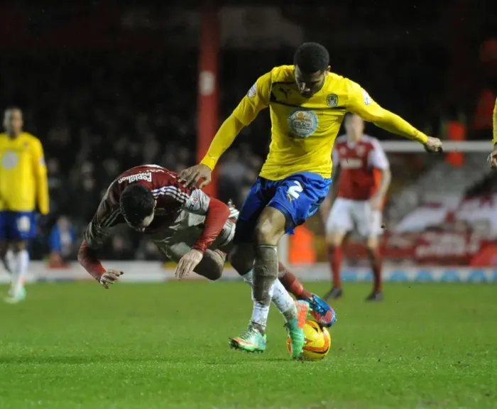 Framed Print : Bristol City vs Coventry City: Greg Cunningham Foul by Cyrus Christie Framed Print : Bristol City vs Coventry City: Greg Cunningham Foul by Cyrus Christie
