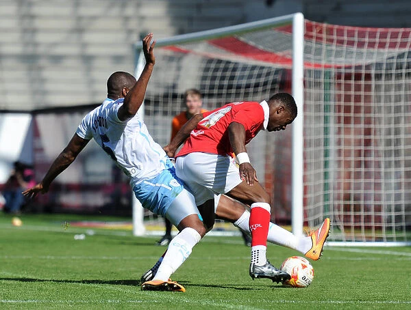 Bristol City vs Coventry City: Kieran Agard's Goal-Scoring Moment Amidst Tackle from Reda Johnson