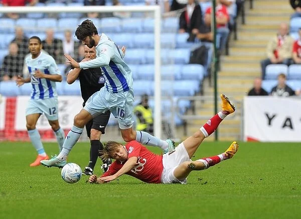 Bristol City vs Coventry City: Luke Freeman Fouled by Adam Barton