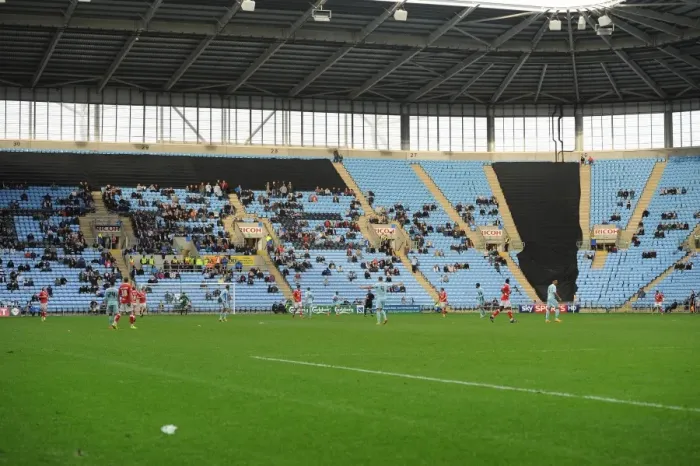 Framed Print : Bristol City vs Coventry City at Empty Ricoh Arena, Sky Bet League One (181014)