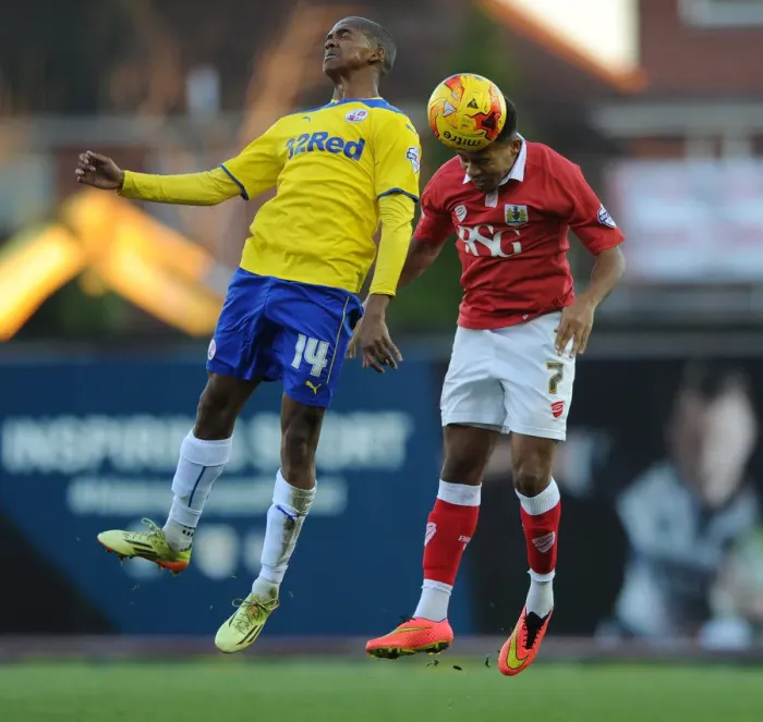Framed Print : Bristol City vs Crawley Town: Intense Header Battle Between Korey Smith and Lewis Young Framed Print : Bristol City vs Crawley Town: Intense Header Battle Between Korey Smith and Lewis Young