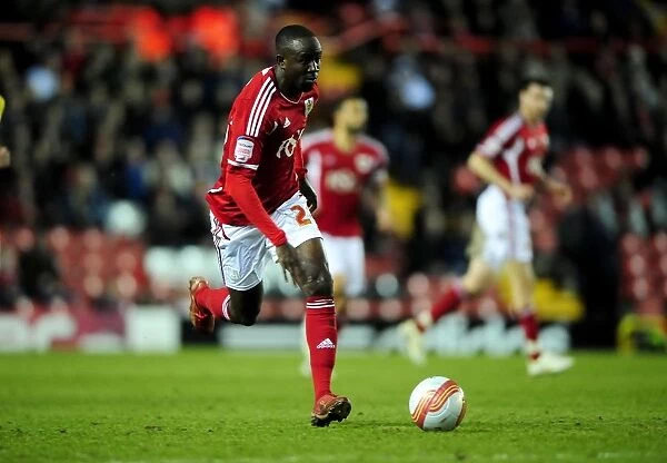 Bristol City vs Crystal Palace: Albert Adomah in Championship Action at Ashton Gate Stadium - 14 / 02 / 2012