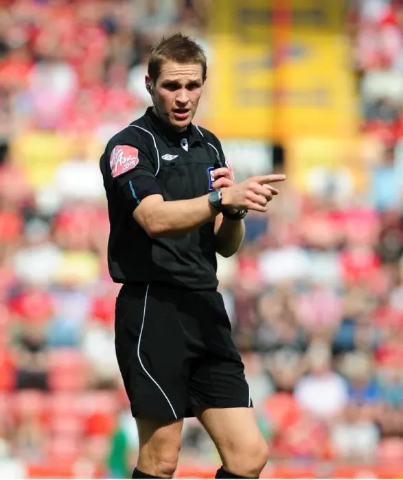 Framed Print : Bristol City vs Derby County, Championship Clash at Ashton Gate: Referee Craig Pawson Takes Charge (24 / 04 / 2010)