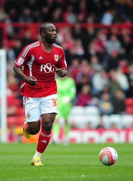 Bristol City vs Derby County: Andre Amougou in Action at Ashton Gate Stadium, 2012