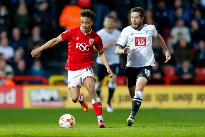 Framed Print : Bristol City vs Derby County: Bobby Reid vs Jacob Butterfield Clash at Ashton Gate, 2016 Sky Bet Championship Framed Print : Bristol City vs Derby County: Bobby Reid vs Jacob Butterfield Clash at Ashton Gate, 2016 Sky Bet Championship