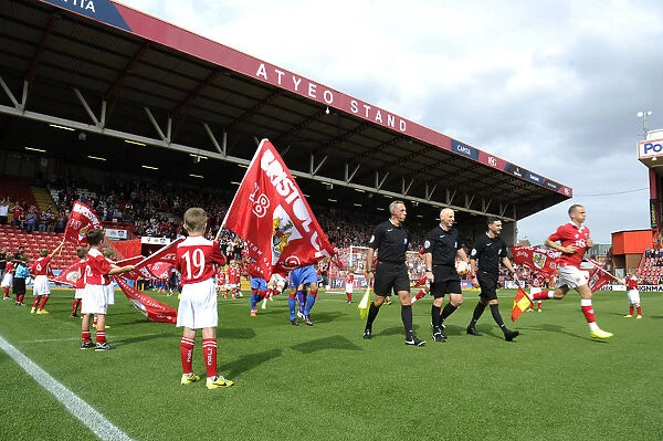 Bristol City vs Doncaster Rovers: Flag Bearers and Guard of Honor at Ashton Gate, Sky Bet League One