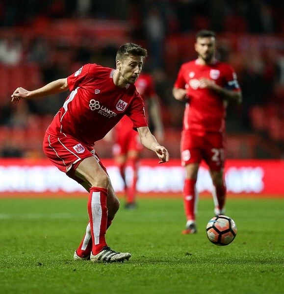 Bristol City vs Fleetwood Town: Jens Hegeler in Action during The Emirates FA Cup Third Round Proper at Ashton Gate Stadium (07 / 01 / 2017)