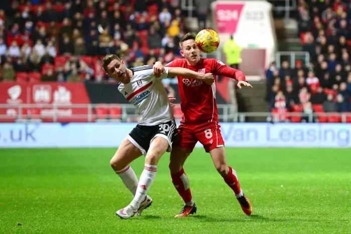 Framed Print : Bristol City vs Fulham: Intense Battle for Possession - Josh Brownhill vs Tom Cairney Framed Print : Bristol City vs Fulham: Intense Battle for Possession - Josh Brownhill vs Tom Cairney