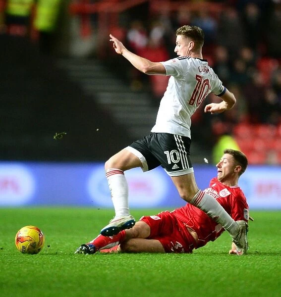 Bristol City vs Fulham: Jens Hegeler Tackles Tom Cairney in Championship Clash