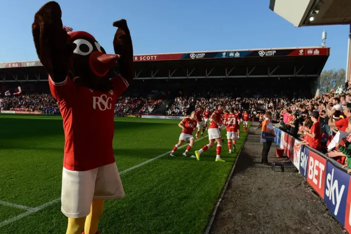Framed Print : Bristol City vs Fulham: Scrumpy the Robin at Ashton Gate, October 2015 Framed Print : Bristol City vs Fulham: Scrumpy the Robin at Ashton Gate, October 2015
