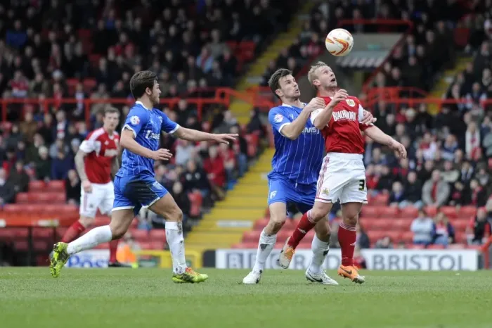 Framed Print : Bristol City vs Gillingham: Simon Gillett Faces Off in Sky Bet League One Clash Framed Print : Bristol City vs Gillingham: Simon Gillett Faces Off in Sky Bet League One Clash