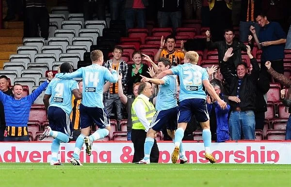 Bristol City vs Hull City: Robert Koren's Goal Celebration (Championship Match, 24th September 2011)