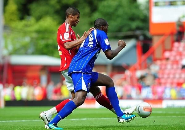 Bristol City vs Ipswich Town: Intense Battle Between Jordan Spence and Jay Emmanuel-Thomas in Championship Match, 2011