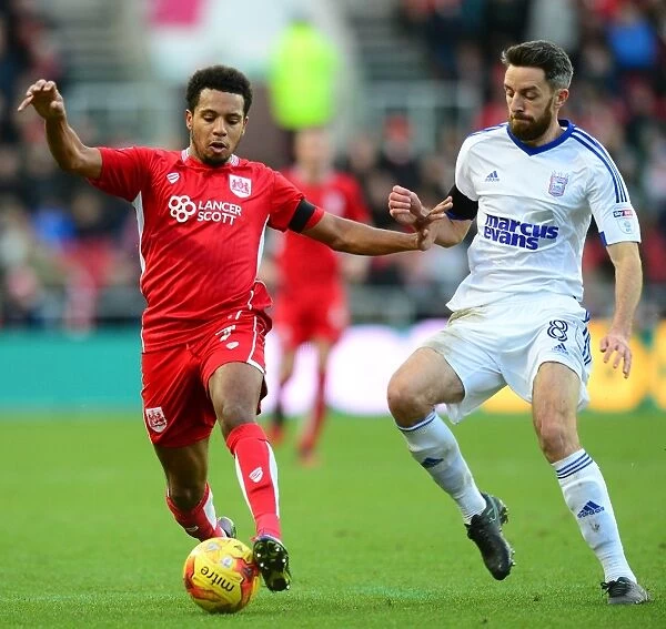 Bristol City vs Ipswich Town: Intense Moment Between Korey Smith and Cole Skuse