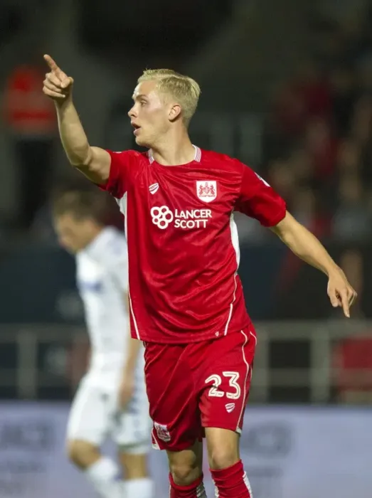 Framed Print : Bristol City vs Leeds United: Hordur Magnusson in Action at Ashton Gate Stadium (September 27, 2016)