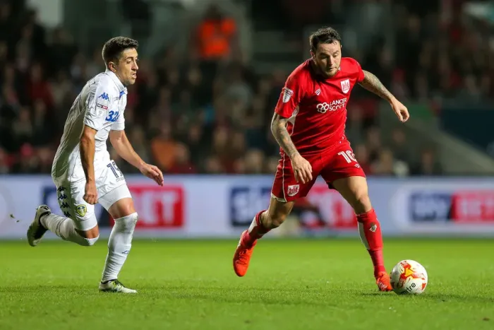 Framed Print : Bristol City vs Leeds United: Lee Tomlin vs Pablo Hernandez - Intense Battle at Ashton Gate Stadium, Sky Bet EFL Championship Framed Print : Bristol City vs Leeds United: Lee Tomlin vs Pablo Hernandez - Intense Battle at Ashton Gate Stadium, Sky Bet EFL Championship