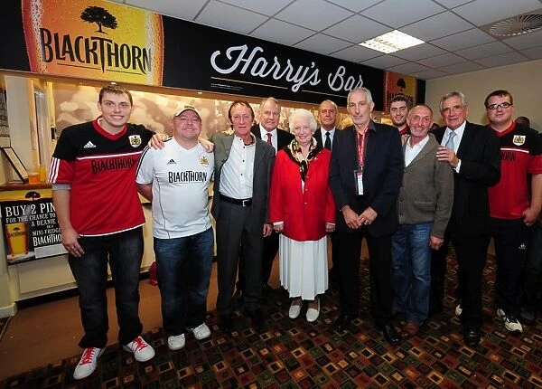 Bristol City vs Leeds United: Marina Dolman Opens Harrys Bar at Ashton Gate Stadium (September 2012)
