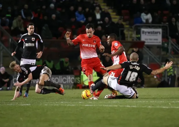 Framed Print : Bristol City vs Leyton Orient: Intense Battle for Possession between Adam El-Abd and Marvin Bartley Framed Print : Bristol City vs Leyton Orient: Intense Battle for Possession between Adam El-Abd and Marvin Bartley