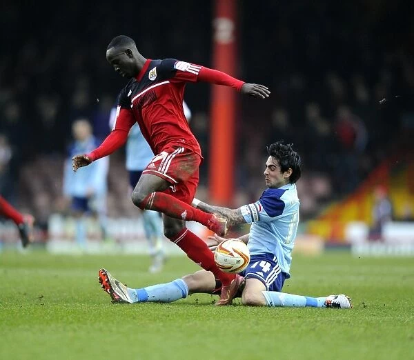 Bristol City vs Middlesbrough: Intense Moment as Rhys Williams Tackles Albert Adomah