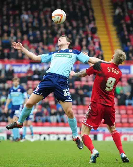 Framed Print : Bristol City vs Middlesbrough: Jon Stead Foul by Richard Smallwood