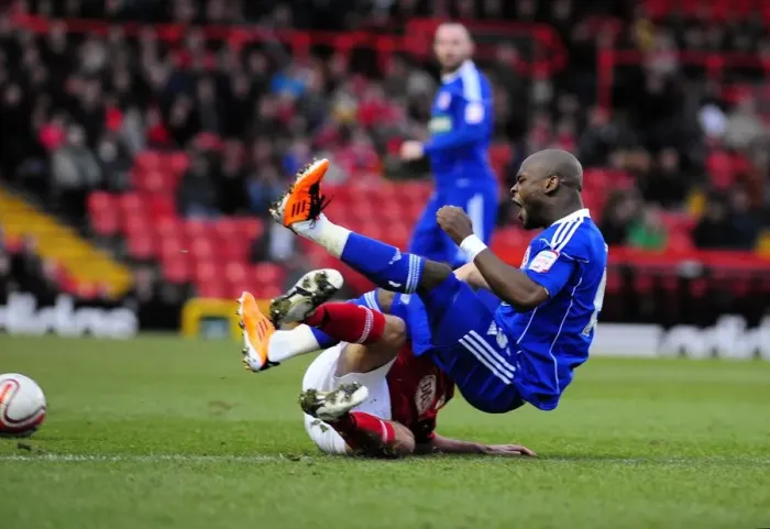 Framed Print : Bristol City vs. Middlesbrough: Lee Johnson vs. Leroy Lita - Intense Championship Clash at Ashton Gate Stadium (January 15, 2011)