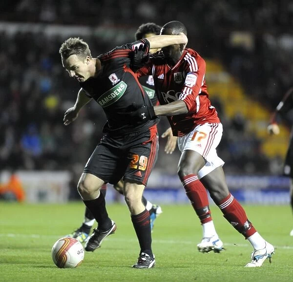 Bristol City vs Middlesbrough: Yannick Bolasie Clash with Tony McMahon - Neil Phillips / Pinnacle - 03 / 12 / 2011