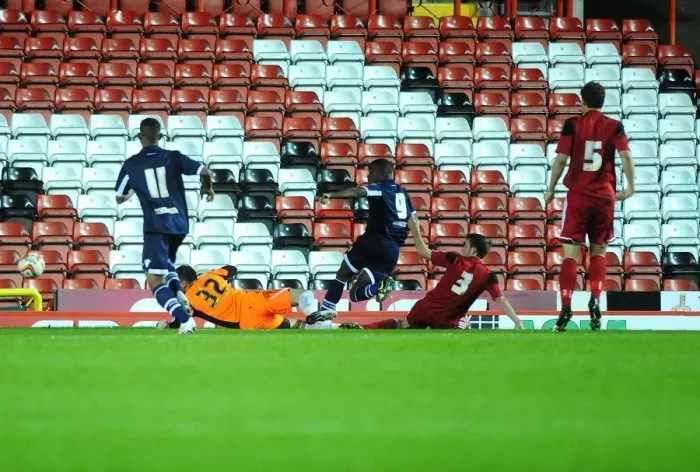 Framed Print : Bristol City vs Millwall: Tobi Alabi Scores Opening Goal in Football Rivalry, Ashton Gate, 16th October 2012 Framed Print : Bristol City vs Millwall: Tobi Alabi Scores Opening Goal in Football Rivalry, Ashton Gate, 16th October 2012
