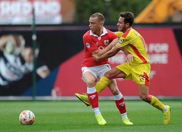 Bristol City vs MK Dons: Intense Moment as Wilbraham Clashes with Baldock