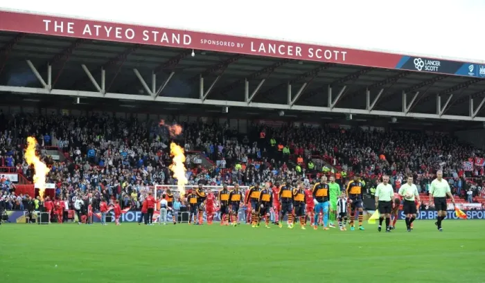 Framed Print : Bristol City vs Newcastle United: Kick-Off at Ashton Gate - Football Action on the Pitch