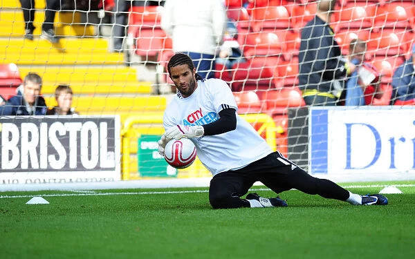 Bristol City vs Norwich City: David James in Action during the Npower Championship Match at Ashton Gate (October 2010)