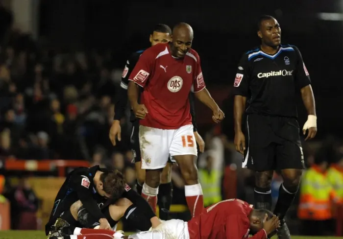 Framed Print : Bristol City vs. Nottingham Forest: A Football Rivalry from the 08-09 Season