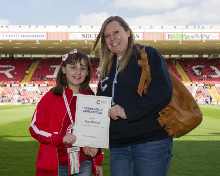 Framed Print : Bristol City vs Notts County: A Football Showdown for Cancer Research - Raising Awareness and Funds at Ashton Gate, April 2014
