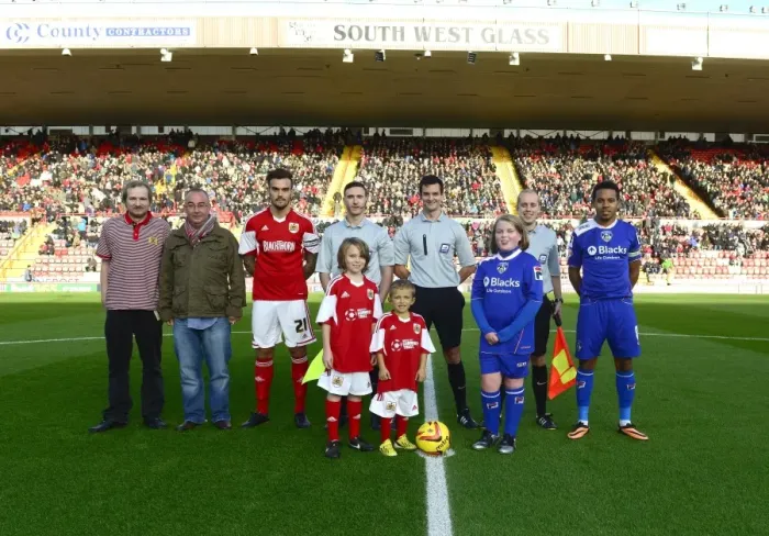 Framed Print : Bristol City vs Oldham Athletic: Thrilling Clash in Sky Bet League One Football, November 2013 - Mascots Face-Off Framed Print : Bristol City vs Oldham Athletic: Thrilling Clash in Sky Bet League One Football, November 2013 - Mascots Face-Off