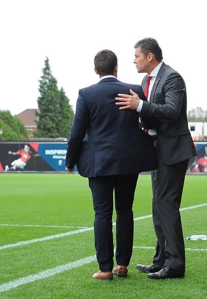 Bristol City vs Oldham: Lee Johnson and Steve Cotterill Shake Hands Before Kick-off