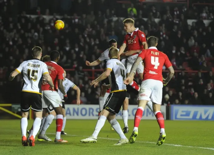 Framed Print : Bristol City vs Port Vale Clash at Ashton Gate - Sky Bet League One (Februndary 10, 2015)