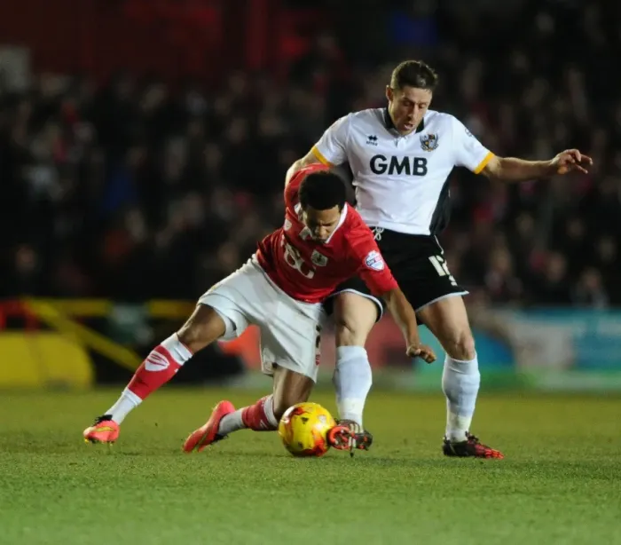 Framed Print : Bristol City vs Port Vale: Korey Smith Foul by Michael Brown