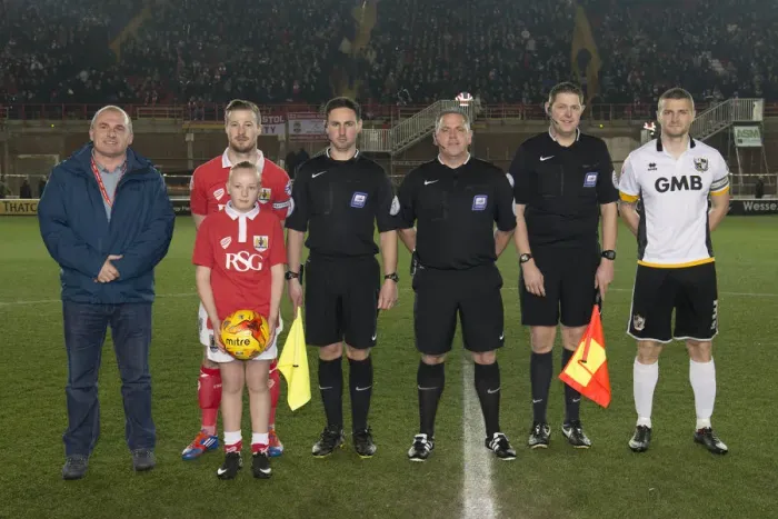 Framed Print : Bristol City vs Port Vale: Mascots Face-Off in Sky Bet League One Match, Ashton Gate Stadium