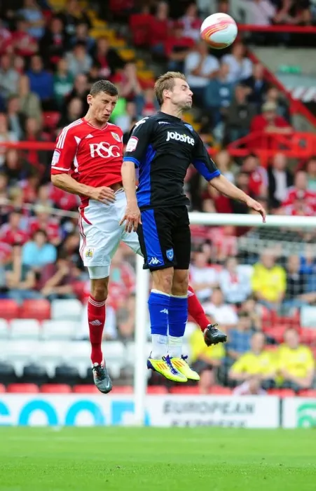 Framed Print : Bristol City vs Portsmouth: James Wilson vs Luke Varney - Championship Clash at Ashton Gate Stadium (200811) Framed Print : Bristol City vs Portsmouth: James Wilson vs Luke Varney - Championship Clash at Ashton Gate Stadium (200811)