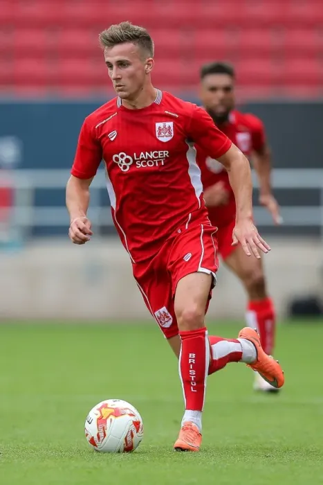 Framed Print : Bristol City vs Portsmouth: Joe Bryan in Action at Ashton Gate Stadium (Pre-Season Friendly, 2016)