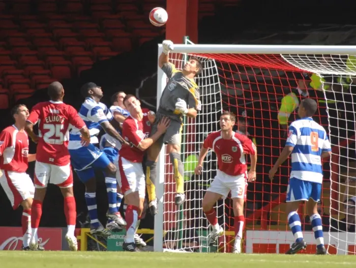 Framed Print : Bristol City vs QPR: Action-Packed Clash featuring Adriano Basso