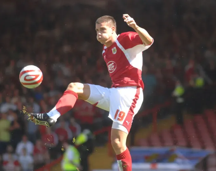 Framed Print : Bristol City vs QPR: A Clash Between Tamas Vasko