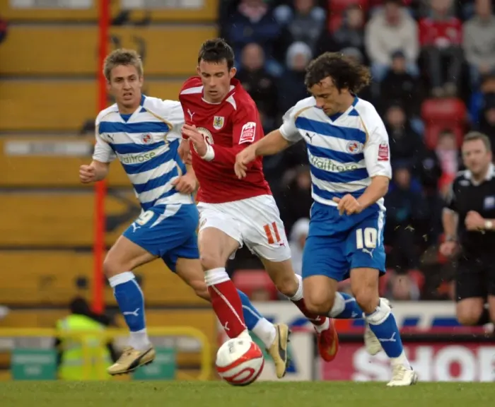 Framed Print : Bristol City vs Reading: A Football Rivalry from the 08-09 Season