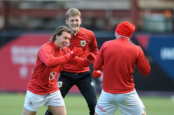 Bristol City vs Sheffield United: Luke Freeman, George Saville, and Luke Ayling in Action at Ashton Gate, 2015