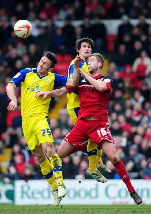 Framed Print : Bristol City vs Sheffield Wednesday: A Football Rivalry - Head-to-Head Battle between Davies and Prutton, April 2013