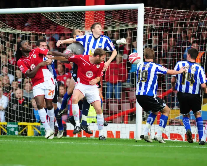 Framed Print : Bristol City vs Sheffield Wednesday: A Football Showdown - Season 09-10