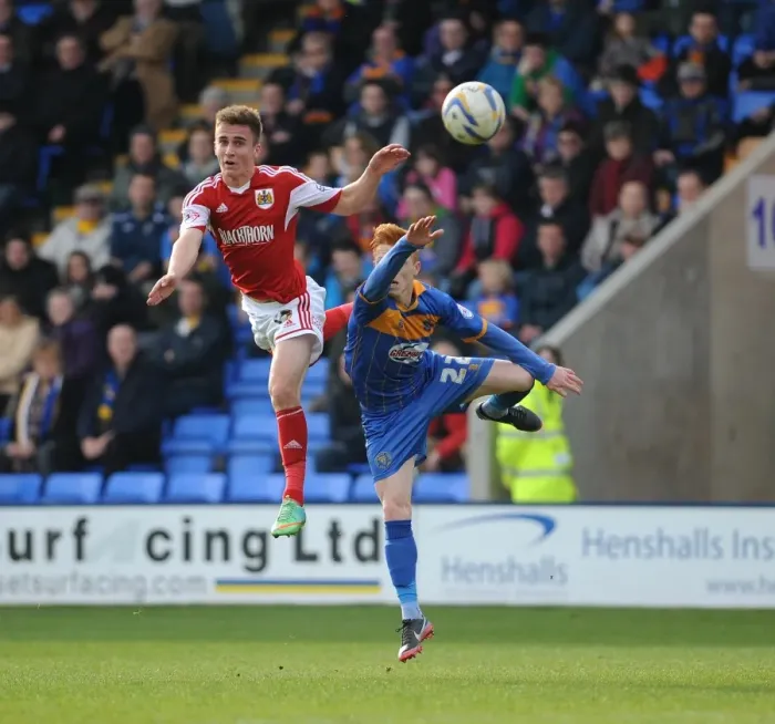 Framed Print : Bristol City vs Shrewsbury Town: Intense Aerial Battle Between Joe Bryan and Ryan Woods Framed Print : Bristol City vs Shrewsbury Town: Intense Aerial Battle Between Joe Bryan and Ryan Woods