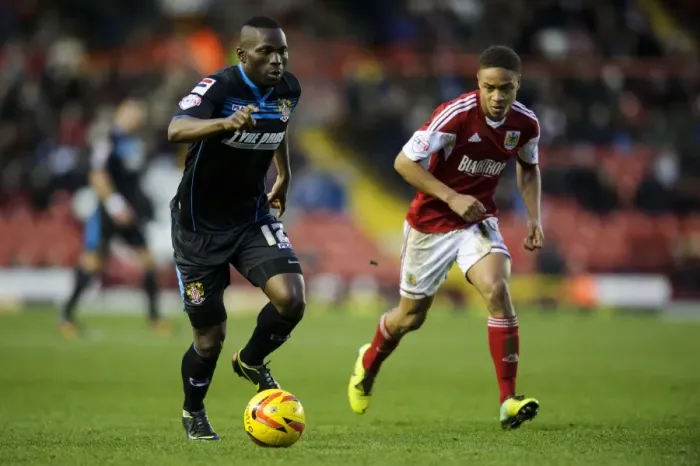 Framed Print : Bristol City vs Stevenage: Clash Between Zoko and Reid Framed Print : Bristol City vs Stevenage: Clash Between Zoko and Reid