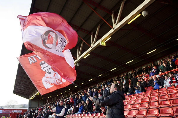 Bristol City vs Stevenage: Fans Wave Flags at Ashton Gate Stadium, Sky Bet League One